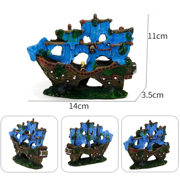 Shipwreck Aquarium Decoration - Image 3