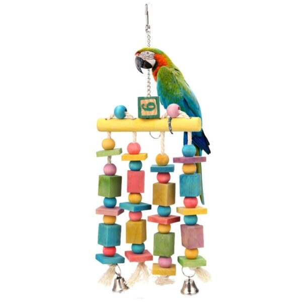 Acrylic Bird Chewing Toy with Bells