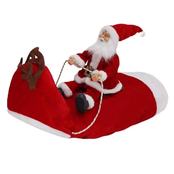 Santa Claus Riding a Dog Jacket - Image 7