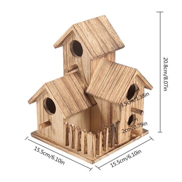 Creative Wooden Bird House - Image 2