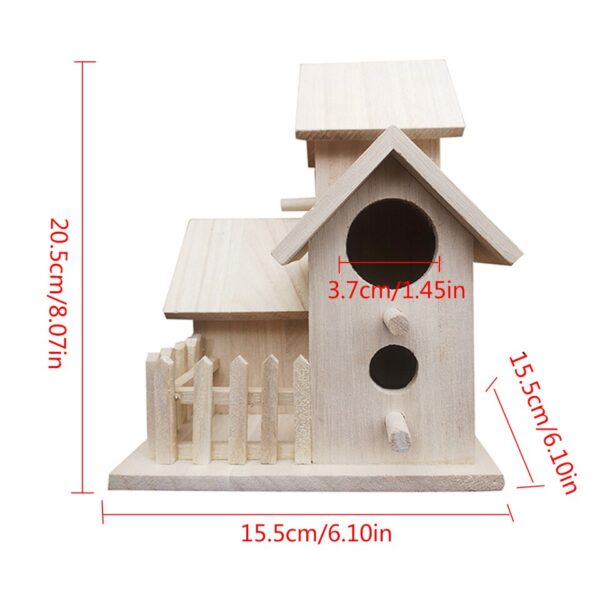 Creative Wooden Bird House - Image 4