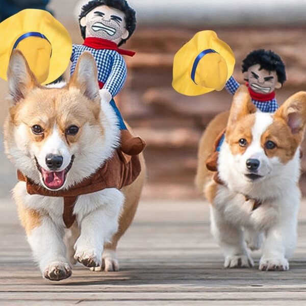 Dog Cowboy Costume With Loop Fasteners - Image 3