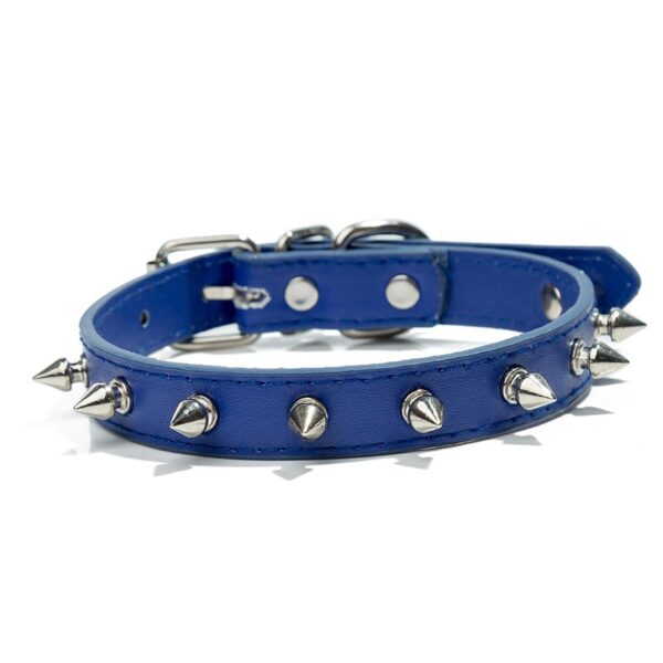 Colorful Spiked Leather Collar for Cats - Image 6