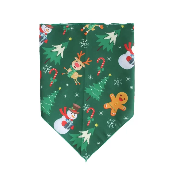 Christmas Dog Scarf Triangular Bandage Puppy Cats Pet Bandana Collar Cotton Bandanas Pet Tie Snowman Xmas Tree Pet Products - Image 6