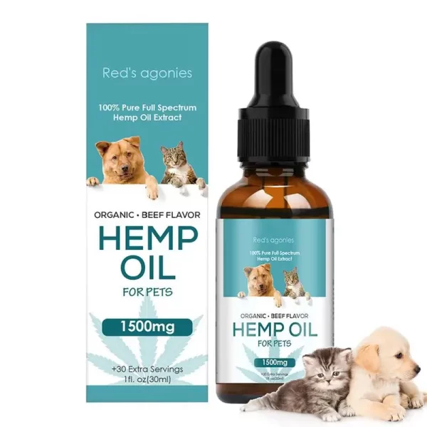 Hemp-Seed Oil With Omega 3 6 9 And Vitаmins B C E Supplement for Medium And Large Dogs