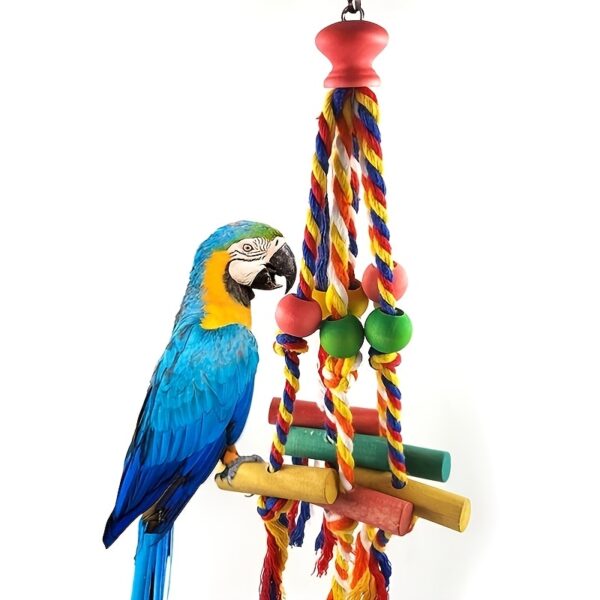 Colorful Parrot Toy Cotton Rope