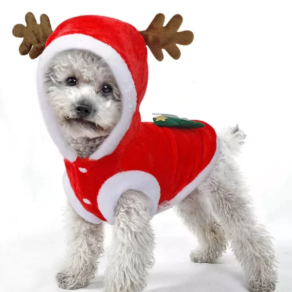 Elk Pet Cats Dogs Christmas Clothes for Winter