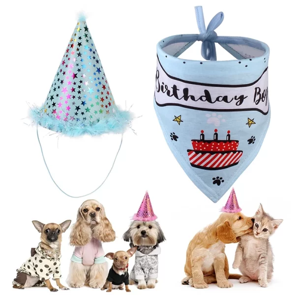 1~10PCS Birthday Party Hat and Bandana