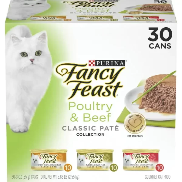 and Beef Feast Classic Pate Collection Grain Free Wet Cat Food Pate Variety Pack