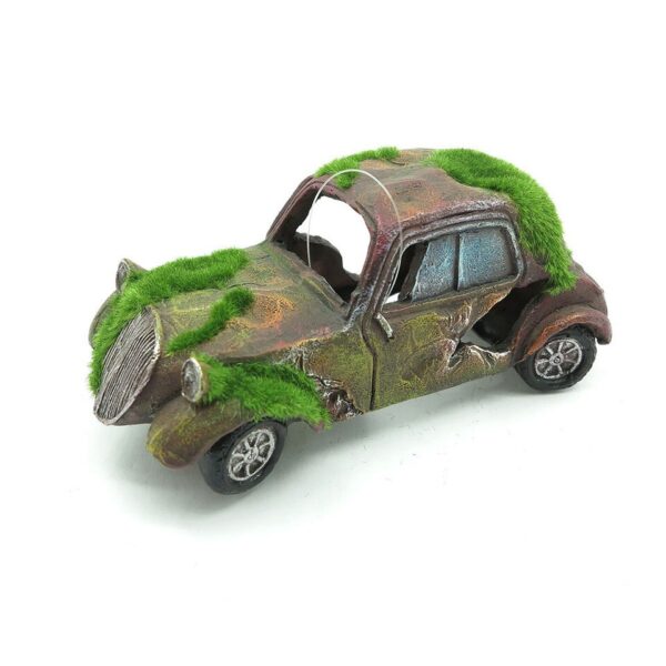 Moss Vintage Old Car Aquarium Decoration - Image 5