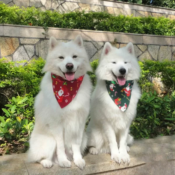 Christmas Triangle Dog and Cat Scarf - Image 5