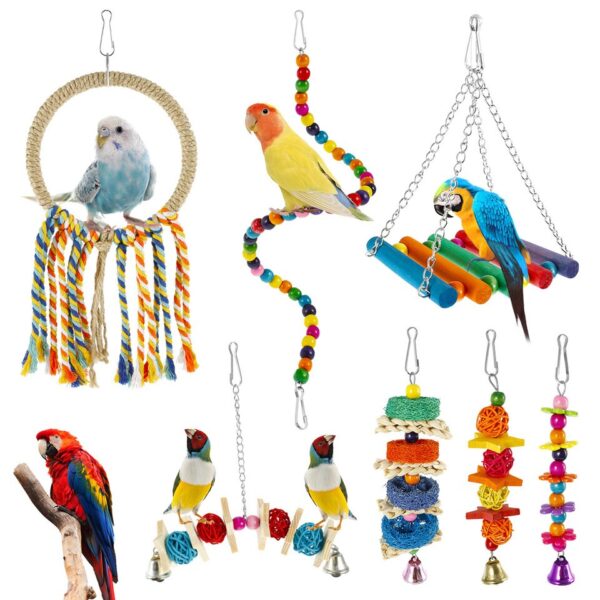 7Pcs Parrot Toys Kit