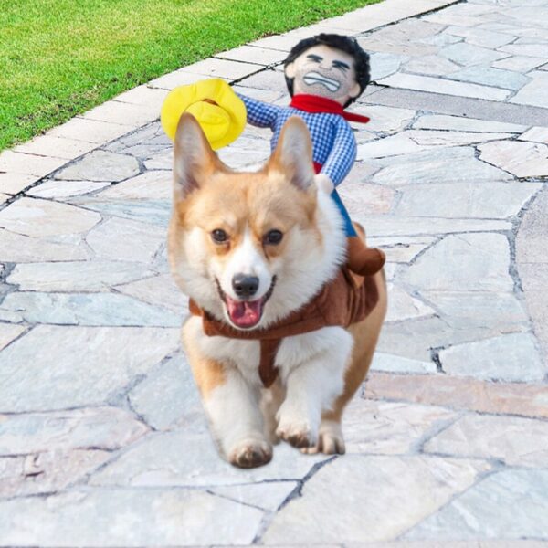 Dog Cowboy Costume With Loop Fasteners - Image 5