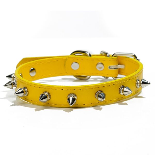 Colorful Spiked Leather Collar for Cats - Image 5