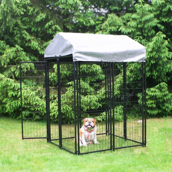 KennelMaster Black Welded Wire Dog Kennel - Image 4