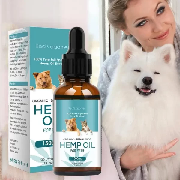 Hemp-Seed Oil With Omega 3 6 9 And Vitаmins B C E Supplement for Medium And Large Dogs - Image 2