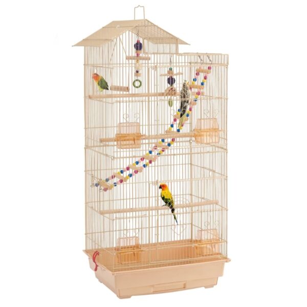 Easyfashion 39" Metal Parrot Cage - Image 2