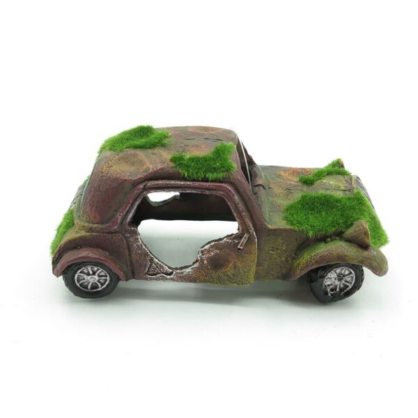 Moss Vintage Old Car Aquarium Decoration - Image 4