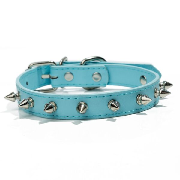 Colorful Spiked Leather Collar for Cats - Image 4