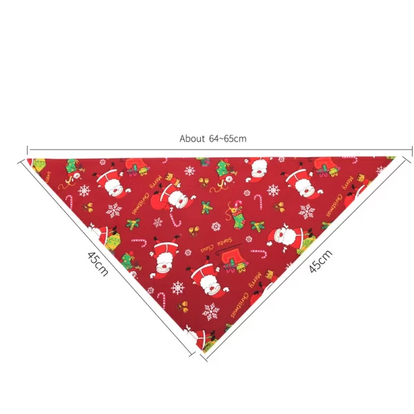 Christmas Triangle Dog and Cat Scarf - Image 3