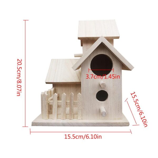 Unfinished Wooden Bird House - Image 6