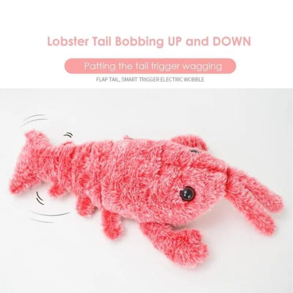 Jumping Shrimp Cat Interactive Toys Electric Lobster Washable Plush Toys Vibration Sensor Cats Toy Pet Dog Kitten Stuffed Toy