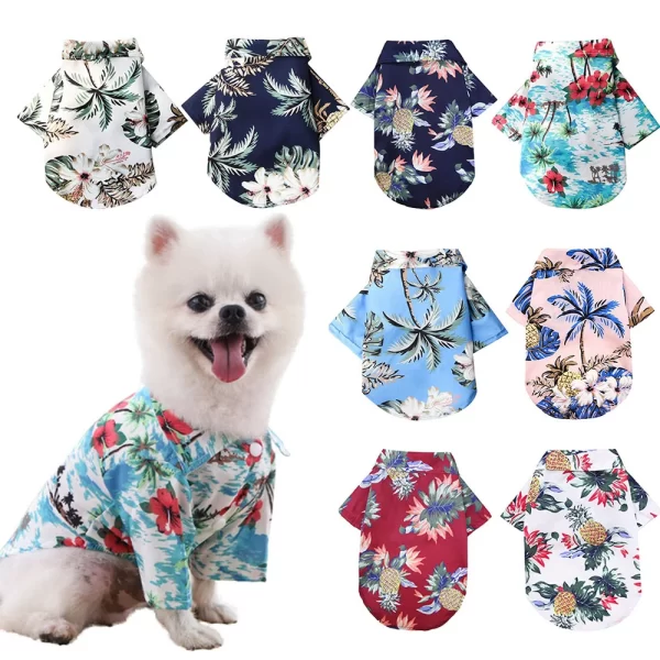 Hawaiian Style Leisure Dog Shirt