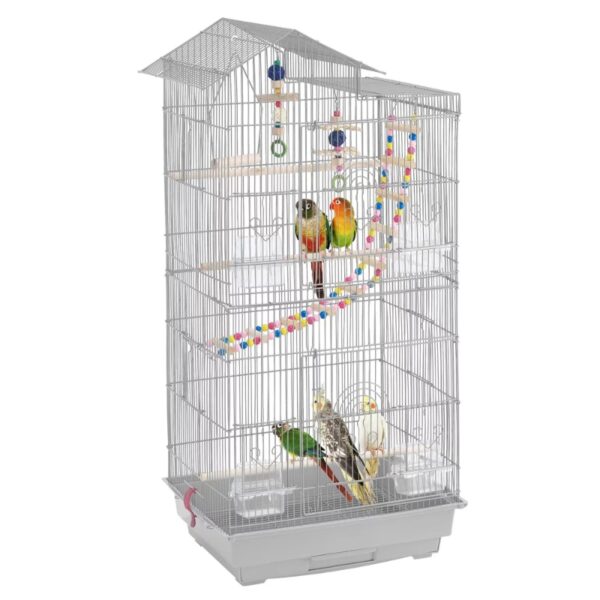 Easyfashion 39" Metal Parrot Cage - Image 5