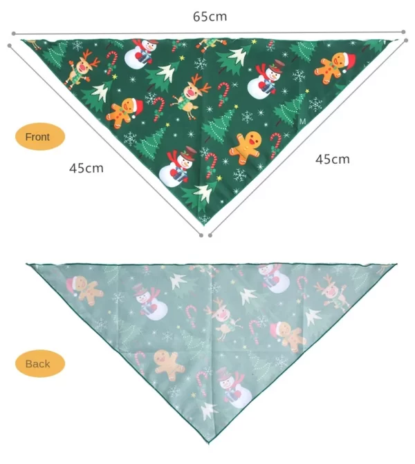 Christmas Dog Scarf Triangular Bandage Puppy Cats Pet Bandana Collar Cotton Bandanas Pet Tie Snowman Xmas Tree Pet Products - Image 5